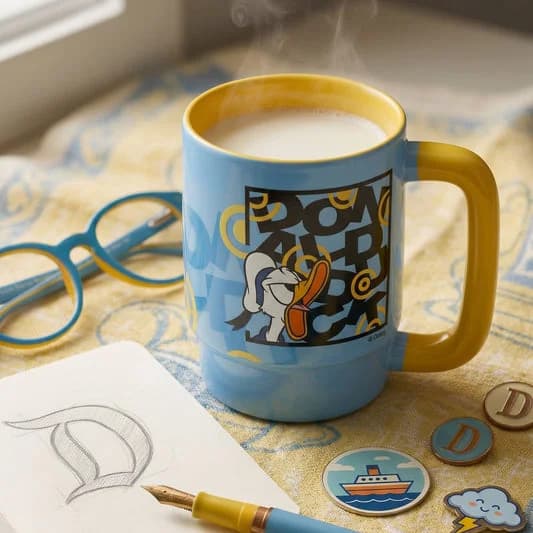 Presco Pebble Ceramic Coffee & Milk Mug, Double-Sided Print, 500ml — Vitrified Tableware Angle 2 | Prince Ceramics Khurja