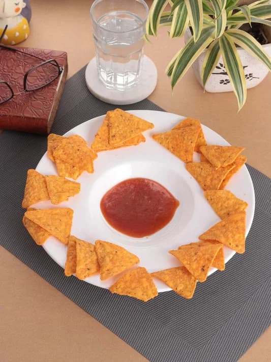 Basics Ceramic Gourmet Platter, Flat, Plain White — Commercial Vitrified Ceramic Tableware Khurja