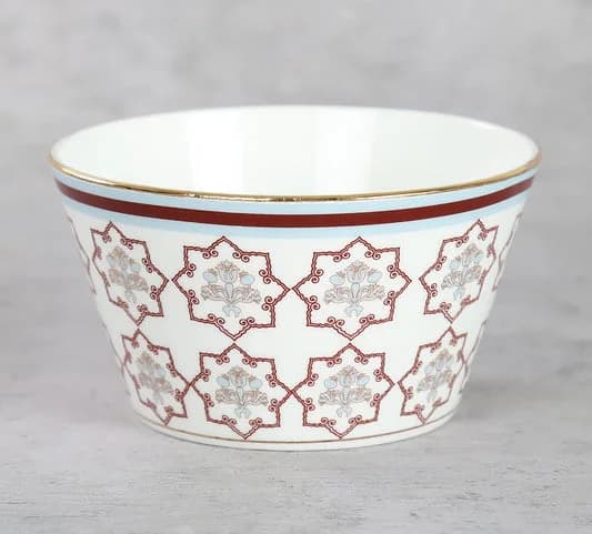 Petal Perfection Ceramic Nikko Bowl Set, Set of 3 — Vitrified Tableware Angle 2 | Prince Ceramics Khurja