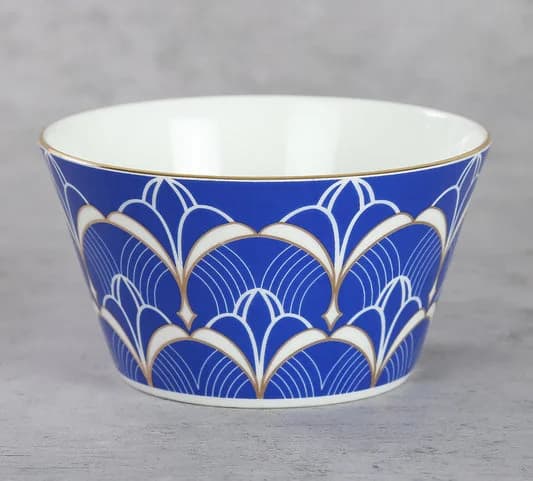 Botanical Elegance Ceramic Nikko Bowl Set, Set of 3 — Vitrified Tableware Angle 2 | Prince Ceramics Khurja