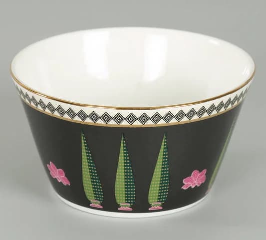 Cacatua Galerita's Realm Ceramic Nikko Bowl Set, Set of 3 — Vitrified Tableware Angle 2 | Prince Ceramics Khurja