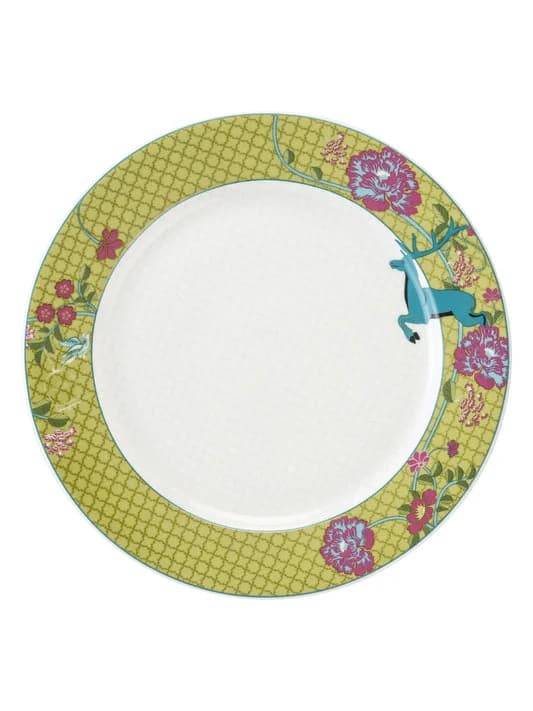 Nature Essence Paradise Ceramic Dinner Plate, 10.5-inch — Vitrified Tableware Angle 2 | Prince Ceramics Khurja
