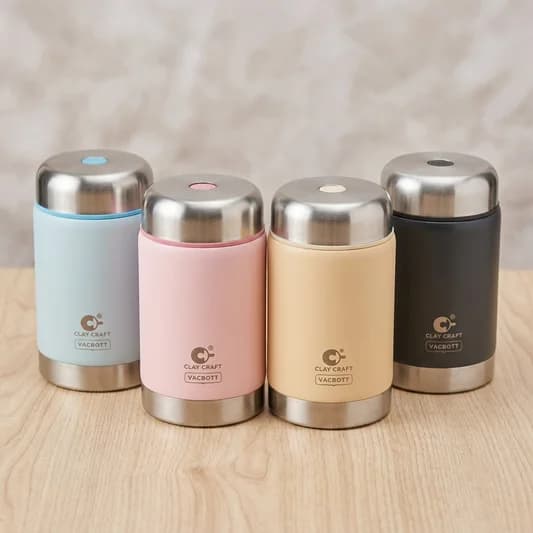 Double Walled Vacuum Insulated Food Jar 550 ml | Keeps Food Hot & Cold Longer — Vitrified Tableware Angle 2 | Prince Ceramics Khurja