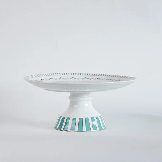 Portrait of a Rose Urmi Cake Stand, 1 Piece — Vitrified Tableware Angle 2 | Prince Ceramics Khurja