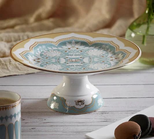 Regal Romance Cake Stand, 1 piece — Commercial Vitrified Ceramic Tableware Khurja