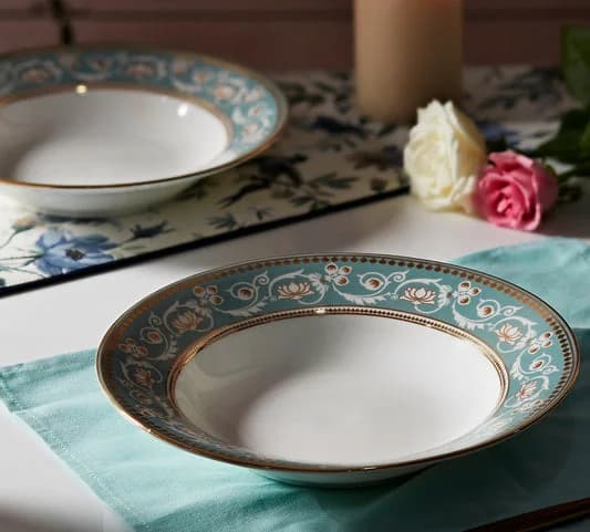 Regal Romance Pasta Plate Set of 2 — Commercial Vitrified Ceramic Tableware Khurja