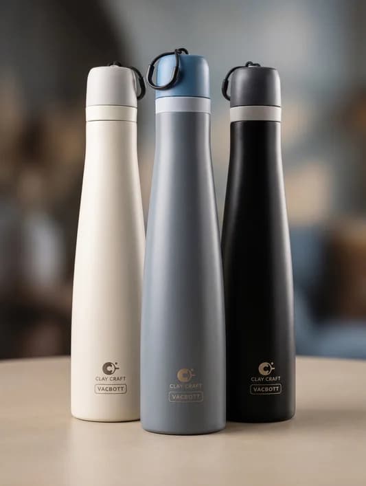 Zylo Vacuum Insulated Double Walled Water Bottle 18 Hrs Hot & 24 Hrs Cold, BIS Certified, Stainless Steel Flask 650 ml — Commercial Vitrified Ceramic Tableware Khurja
