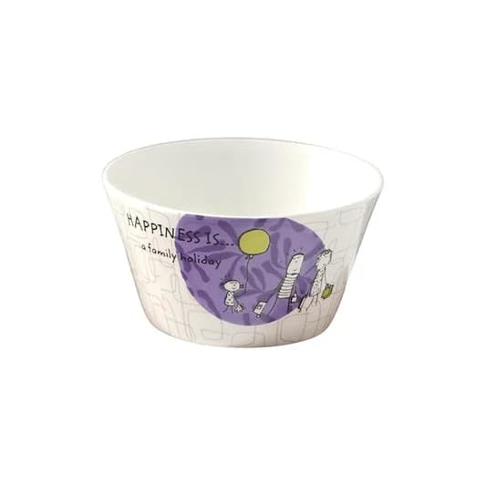 Happiness Nikko Japanese Style Snack & Cereal Bowl Set of 4 (Delight) — Vitrified Tableware Angle 2 | Prince Ceramics Khurja