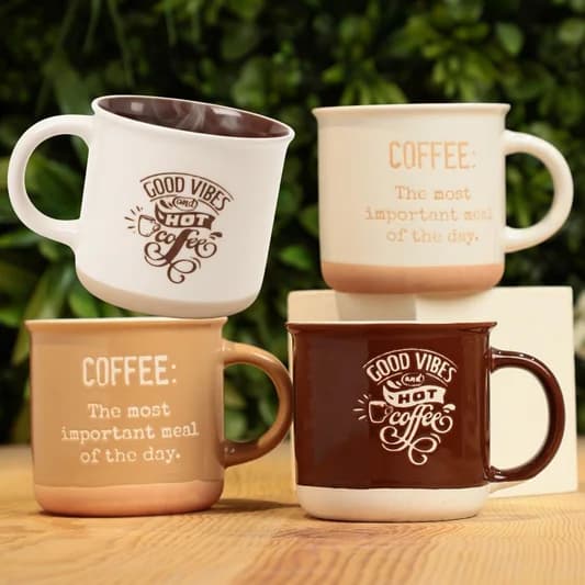 Selas Pebble Milk/Coffee Mug - 1 Pc - 350 ml — Commercial Vitrified Ceramic Tableware Khurja
