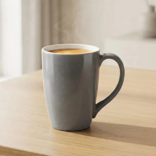 Porcelain Coffee Mug Textures Sway Glossy Finish Mugs for Home, Office & Gifting, 270 ml, (1Pcs) — Vitrified Tableware Angle 1 | Prince Ceramics Khurja