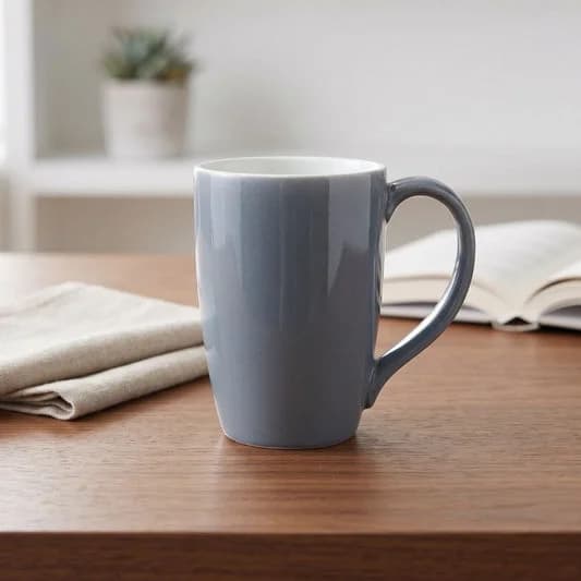Porcelain Coffee Mug Textures Sway Glossy Finish Mugs for Home, Office & Gifting, 270 ml, (1Pcs) — Vitrified Tableware Angle 2 | Prince Ceramics Khurja
