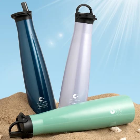 Vega Vacuum Insulated Double Walled Water Bottle 18 Hrs Hot & 24 Hrs Cold Stainless Steel Flask, BIS Certified, 650ml — Vitrified Tableware Angle 1 | Prince Ceramics Khurja