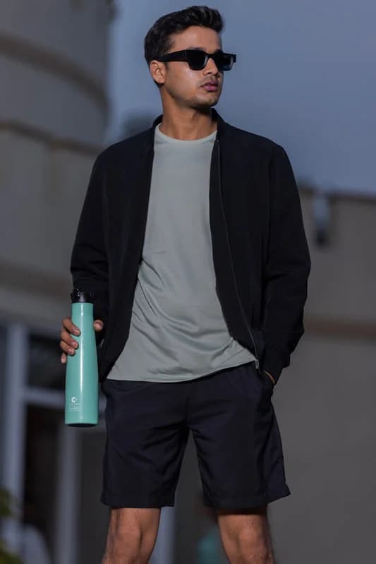Vega Vacuum Insulated Double Walled Water Bottle 18 Hrs Hot & 24 Hrs Cold Stainless Steel Flask, BIS Certified, 650ml — Vitrified Tableware Angle 2 | Prince Ceramics Khurja