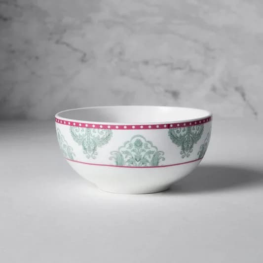 Sage Luxe Ceramic Katori Bowl, 10cm — Vitrified Tableware Angle 2 | Prince Ceramics Khurja