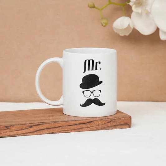 Swiss Coffee Mug, 1 piece, 280ml, Mr. — Vitrified Tableware Angle 1 | Prince Ceramics Khurja