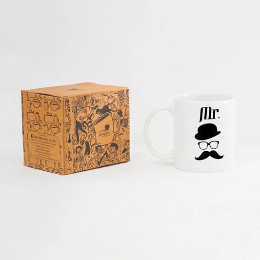 Swiss Coffee Mug, 1 piece, 280ml, Mr. — Vitrified Tableware Angle 2 | Prince Ceramics Khurja